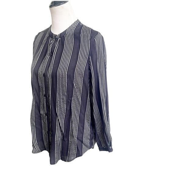 Rails Elouise Segrada Stripe Button Down Blouse Black White Size Small NWT - Picture 2 of 11